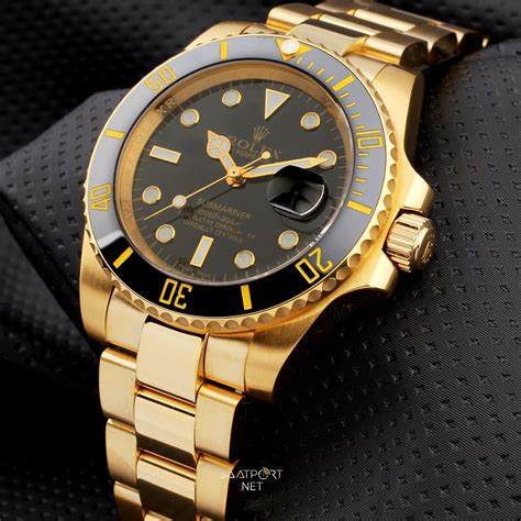 rolex submariner black and gold replica|rolex submariner all black price.